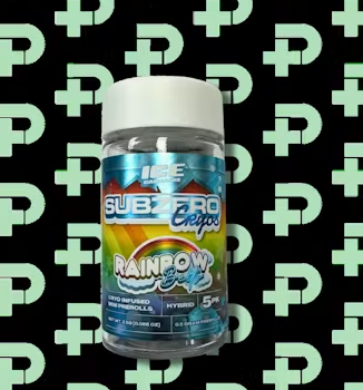 Photograph of product: ICE | 5-PK SUB-ZERO CRYO INFUSED PRE-ROLLS | RAINBOW BELTZ