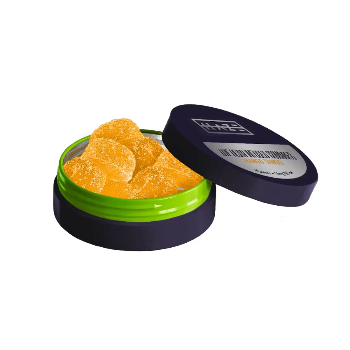Photograph of product: Haze x Mudd Brothers | Live Rosin Gummies | Mangorita (I) | 10pk/100mg