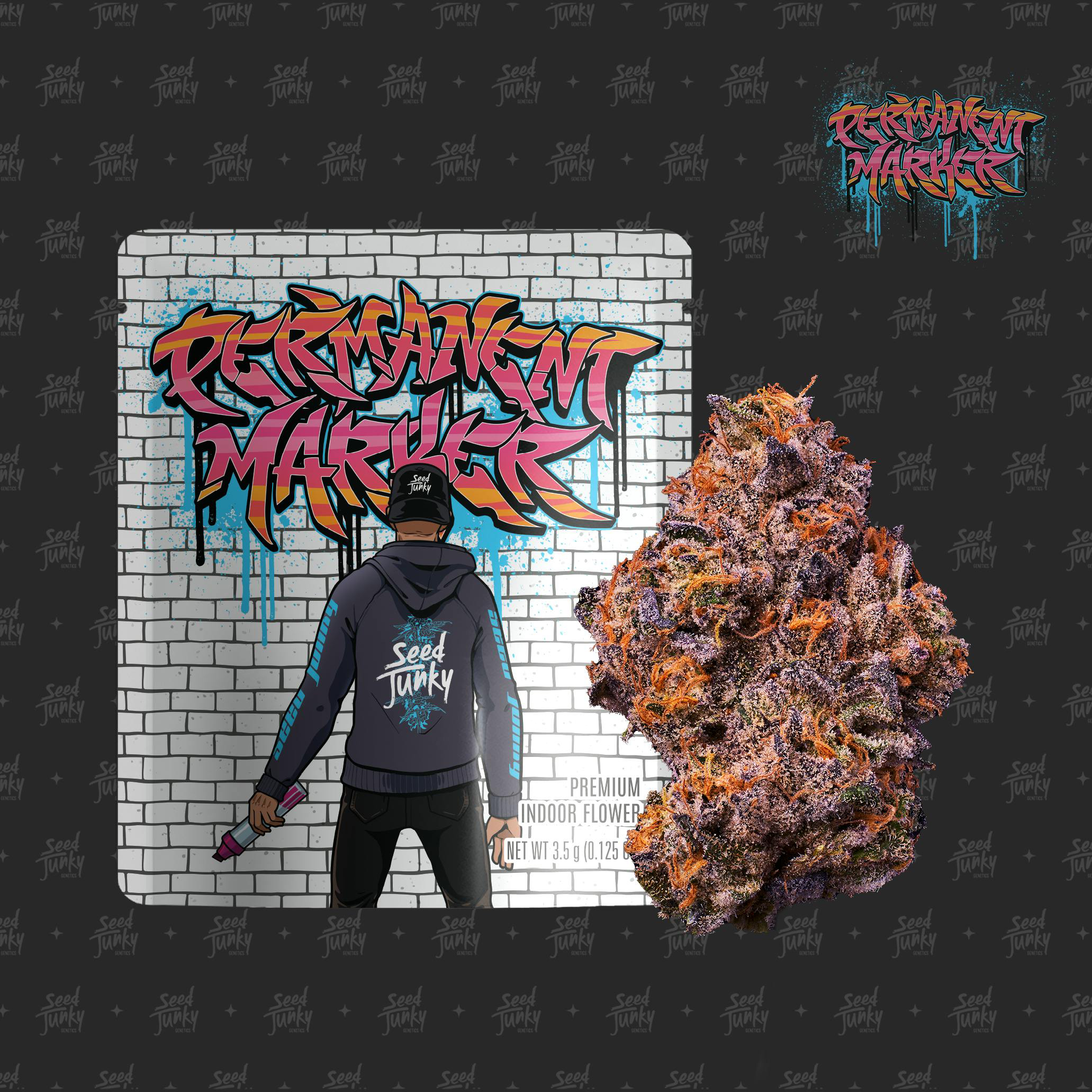 Photograph of product: Seed Junky | Permanent Marker (I) | 3.5g Premium Indoor Flower