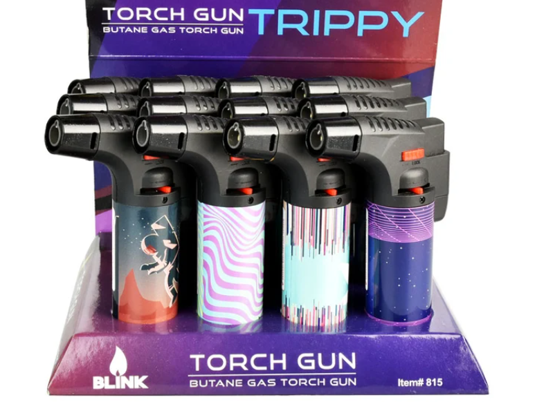 Photograph of product: Blink | Refillable Butane Torch | 4.5" Trippy Designs