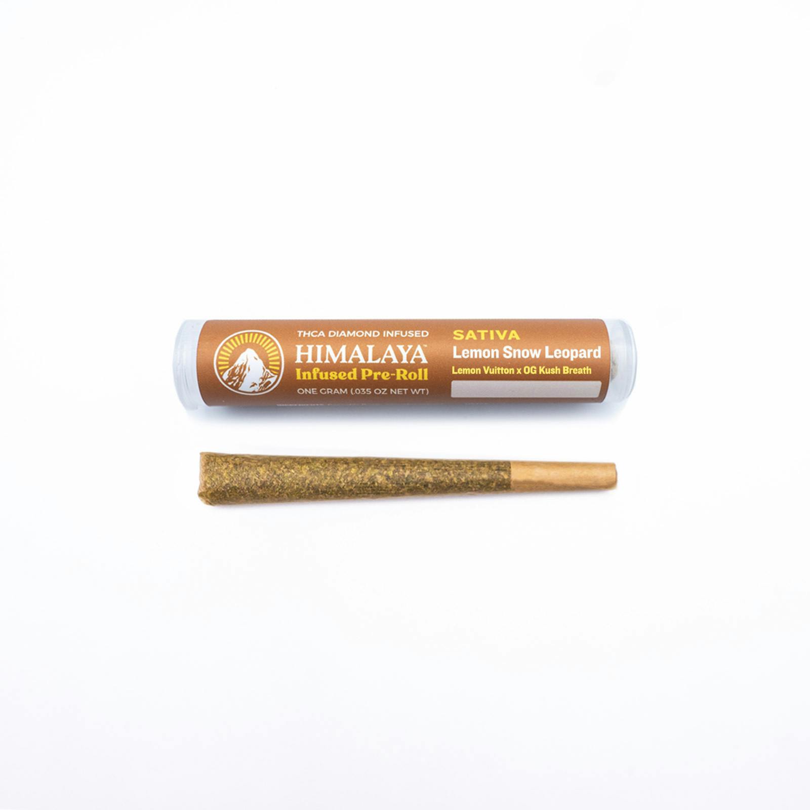 Photograph of product: LEMON SNOW LEOPARD 1G DIAMOND INFUSED PREROLL
