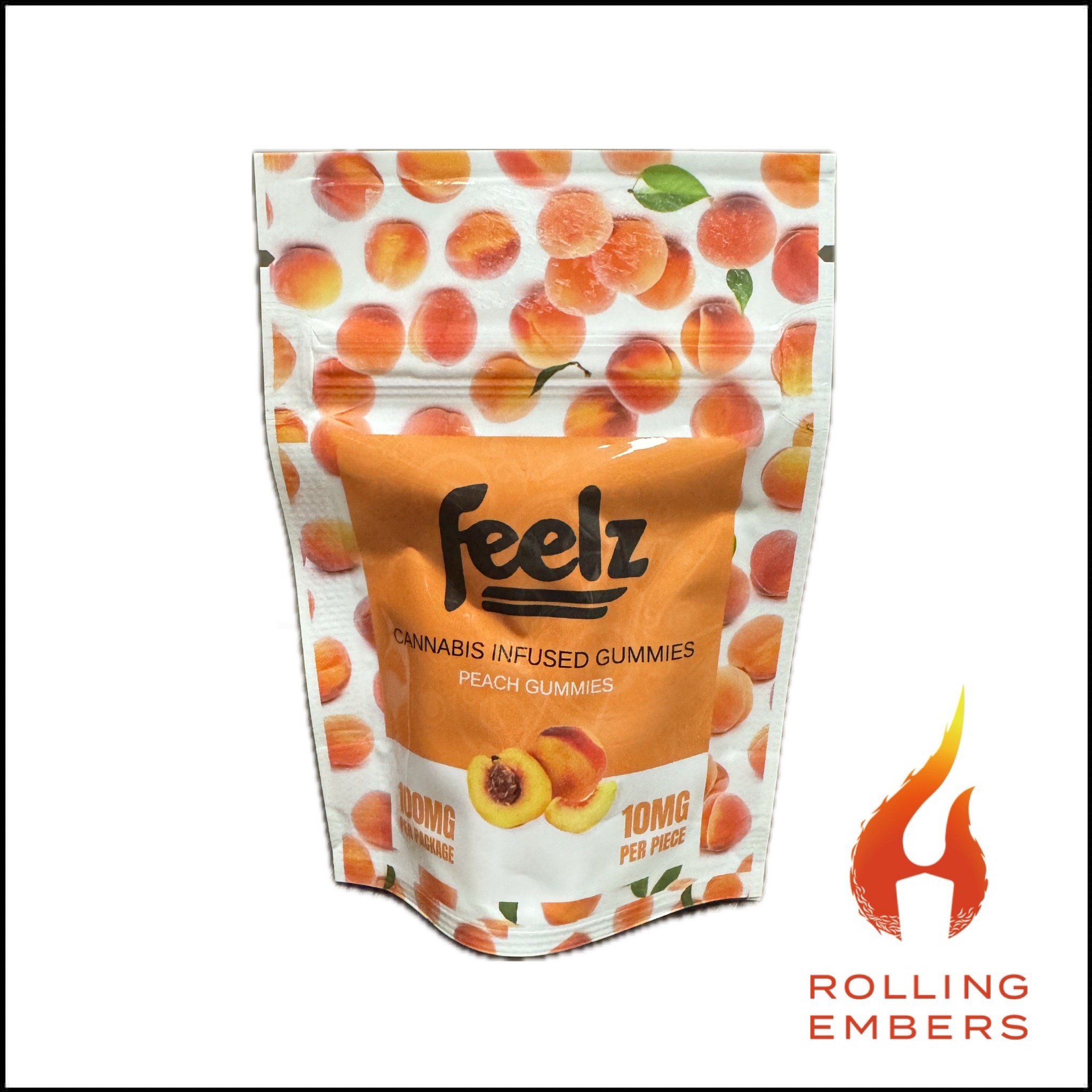 Photograph of product: Feelz Gummies | Peach | 100mg | Edible