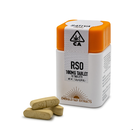 Photograph of product: Emerald Bay Extracts | Dream Queen | 100mg : 10pk | RSO Full Spectrum Tablets | 1000mg