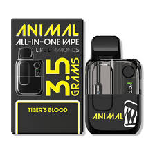 Photograph of product: ANIMAL | Tigers Blood | AIO Live Diamond Disposable Vape | 3.5g