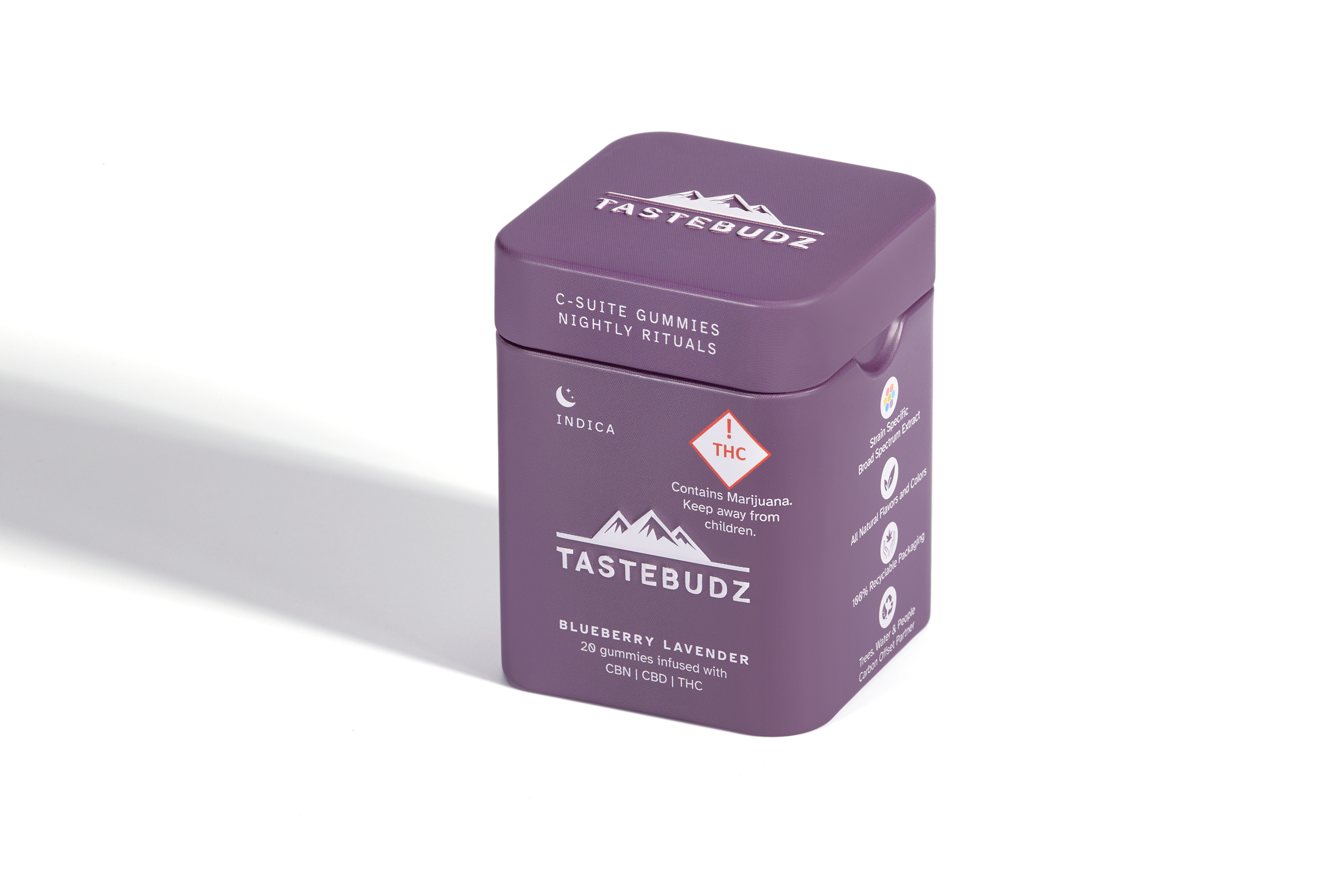 Photograph of product: TasteBudz Rosin Gummies Blueberry Lavender CBN 100mg