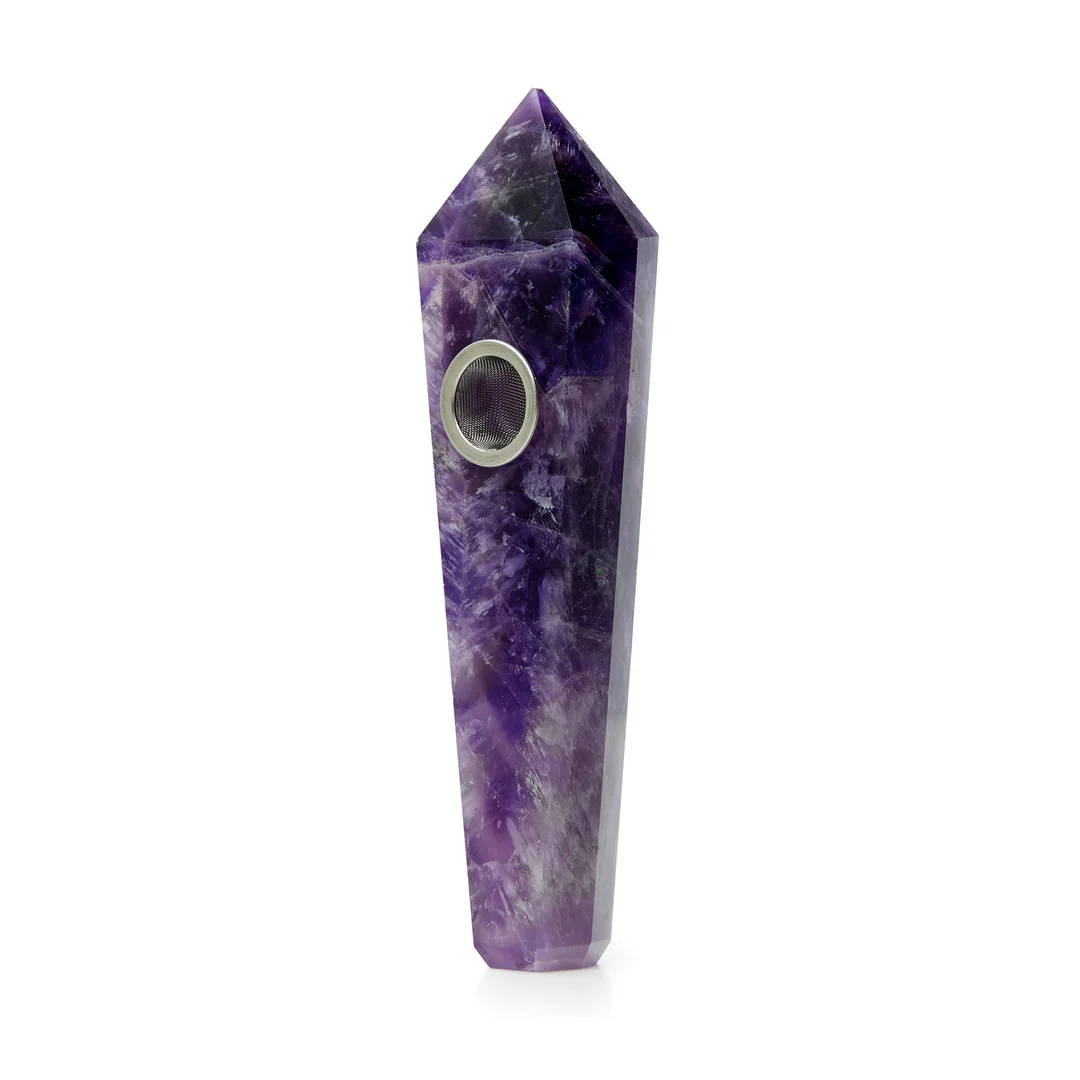 Photograph of product: Astral Project | Gemstone Jewel Pipe | Amethyst