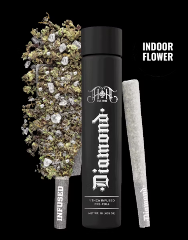 Photograph of product: Heavy Hitters | Grape Gas - Diamond Infused Pre-Roll