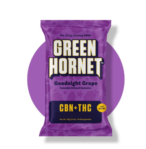 Photograph of product: Goodnight Grape 2:1 TH-oui:CBN - Gummies (100mg)