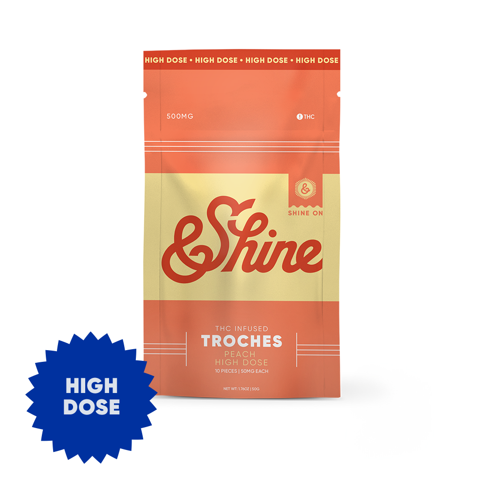 Photograph of product: Peach | 50mg Troches | 10pk