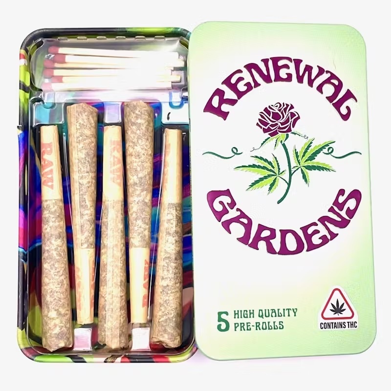 Photograph of product: Renewal Gardens | Mac Stomper 0.5g Pre Roll 5 Pack 2.5g