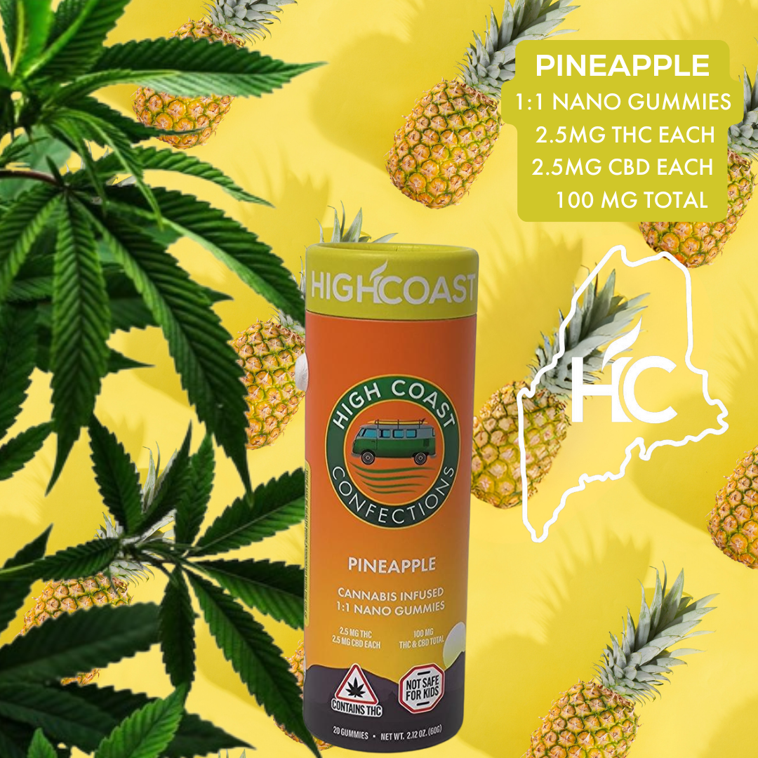 Photograph of product: High Coast: Pineapple 1:1 Nano Gummies