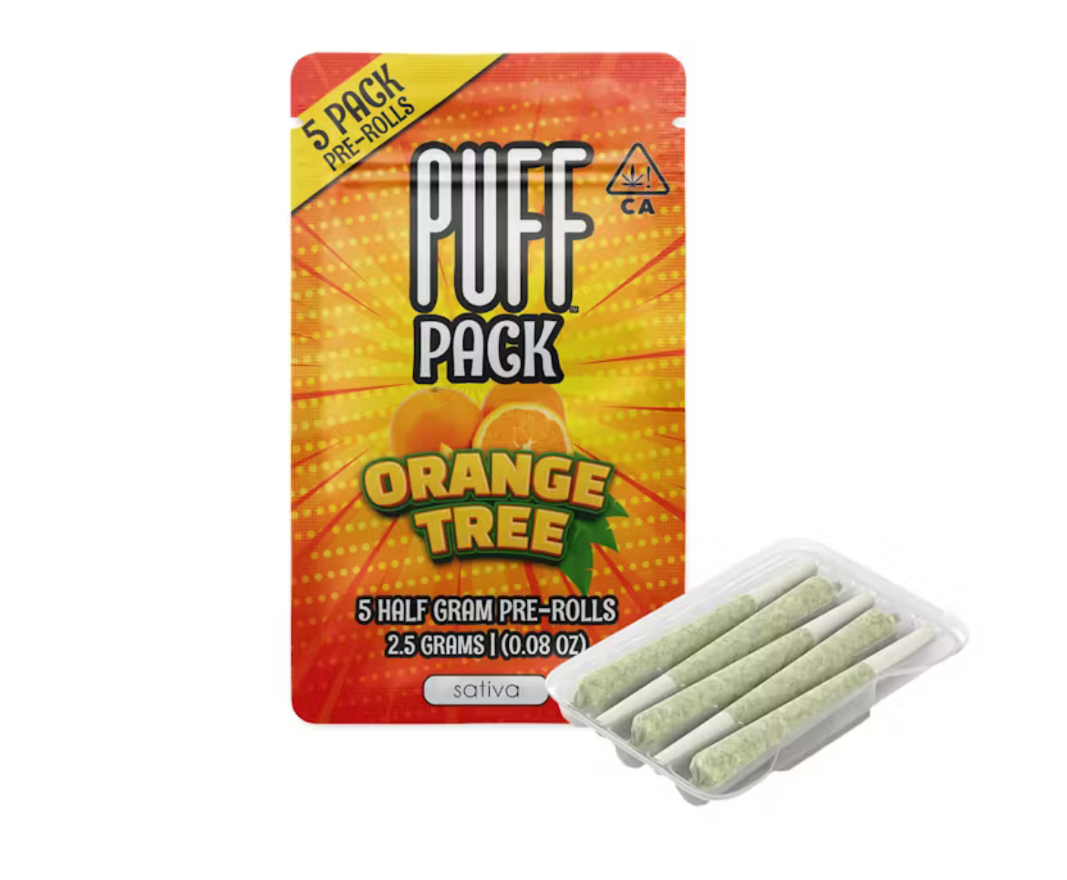 Photograph of product: Puff - Preroll 5pk - Orange Tree