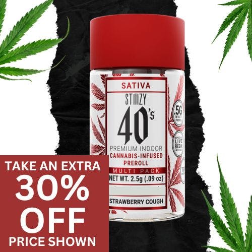 Photograph of product: Strawberry Cough (S) - .5G 40's Pre-Roll Multi 5Pk - Retail