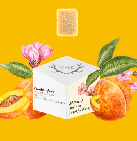 Photograph of product: Gummies 50mg 10 Pack - 1:2 TH-oui:CBD Peach