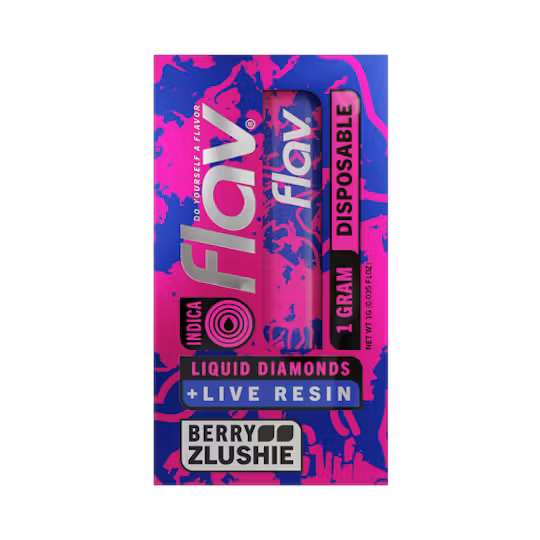 Photograph of product: Flav Live Resin Disposable Vape 1g Berry Zlushie
