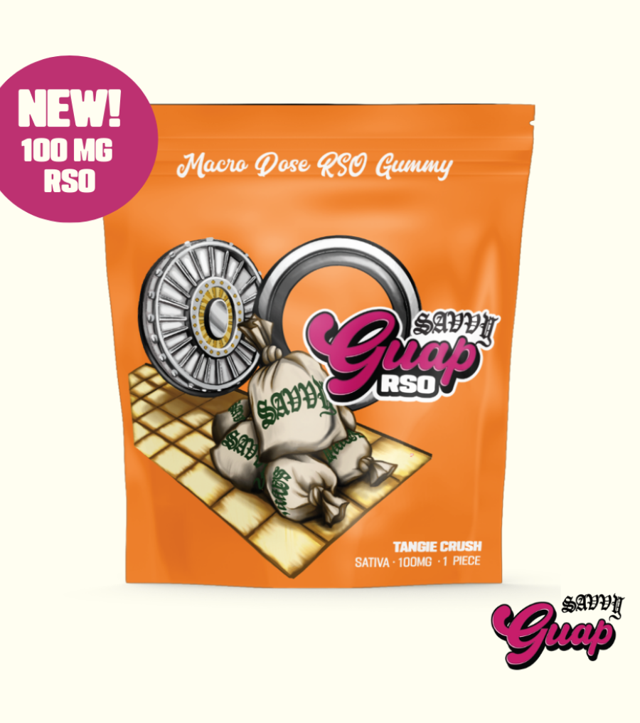 Photograph of product: Guap - Peachy Punch - 1pk CBD:TH-oui RSO Gummy - 100mg