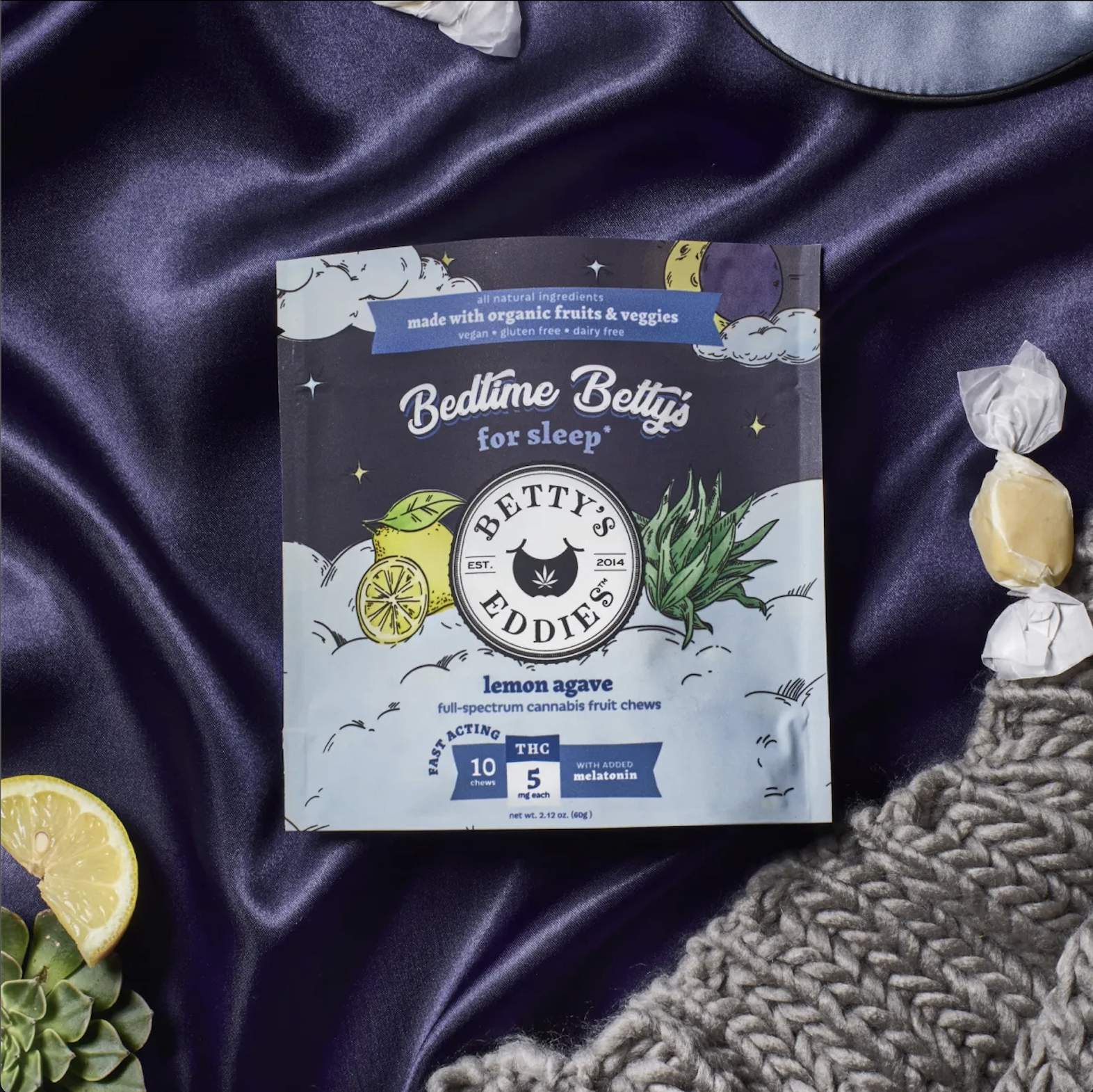 Photograph of product: Lemon Agave | Sleep Chew | 10pk of 5mg*