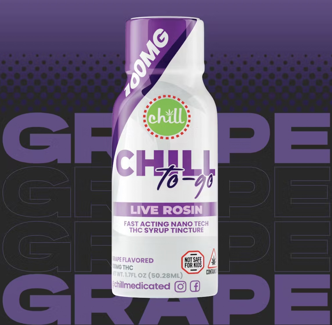 Photograph of product: AU Chill: Grape Live Rosin TH-oui Syrup 100MG
