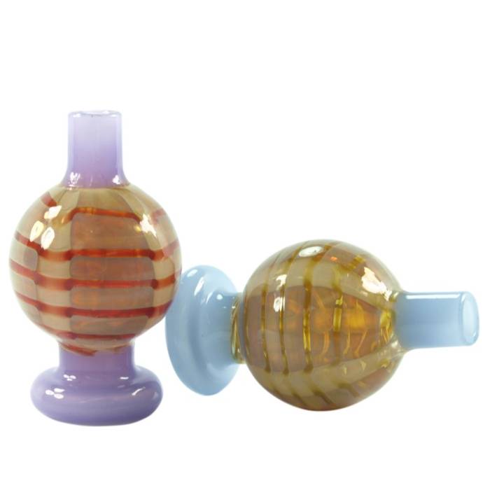 Photograph of product: Opaque Colored Striped Carb Cap