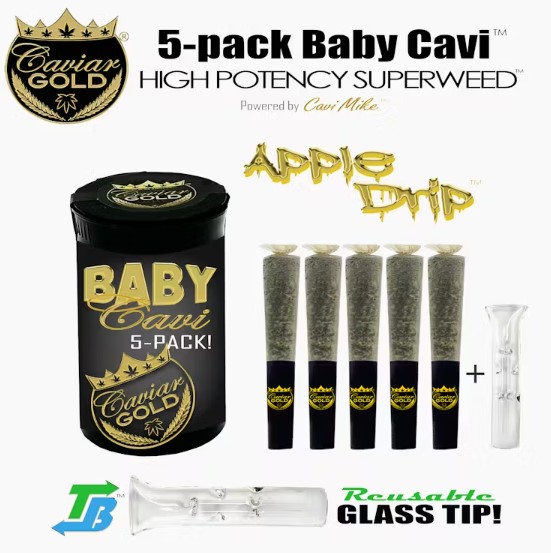 Photograph of product: BABY CAVI | APPLE DRIP (I) |  .5G X 5 INFUSED