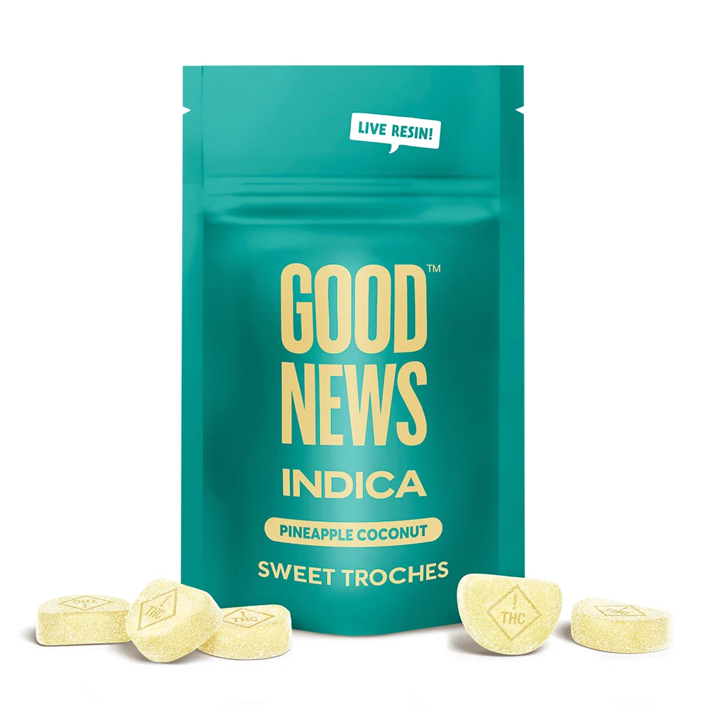 Photograph of Product: 10ct/10mg Live Resin Troches (Pineapple Coconut)