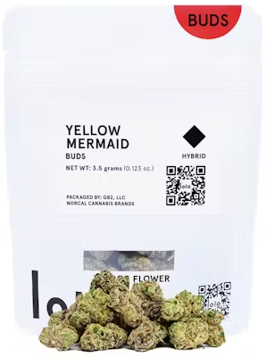 Photograph of product: 3.5g Yellow Mermaid Buds - Lolo