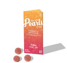 Photograph of product: Raspberry Lemonade Pearls 10pk 100mg-S