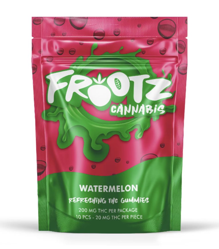 Photograph of product: Frootz Watermelon Gummies 200mg Rec