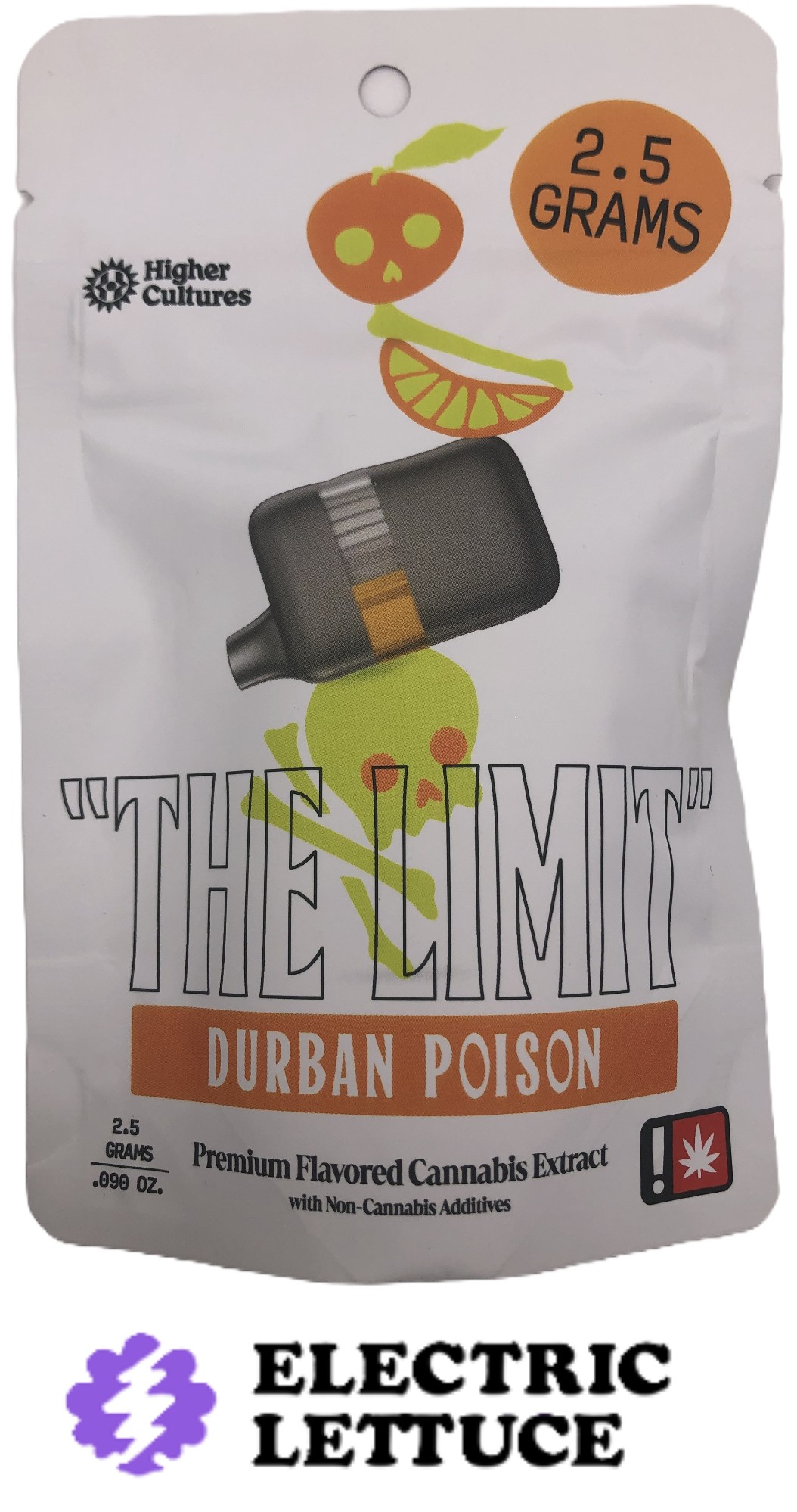 Photograph of product: Higher Cultures Durban Poison Flavored AIO 2.5g