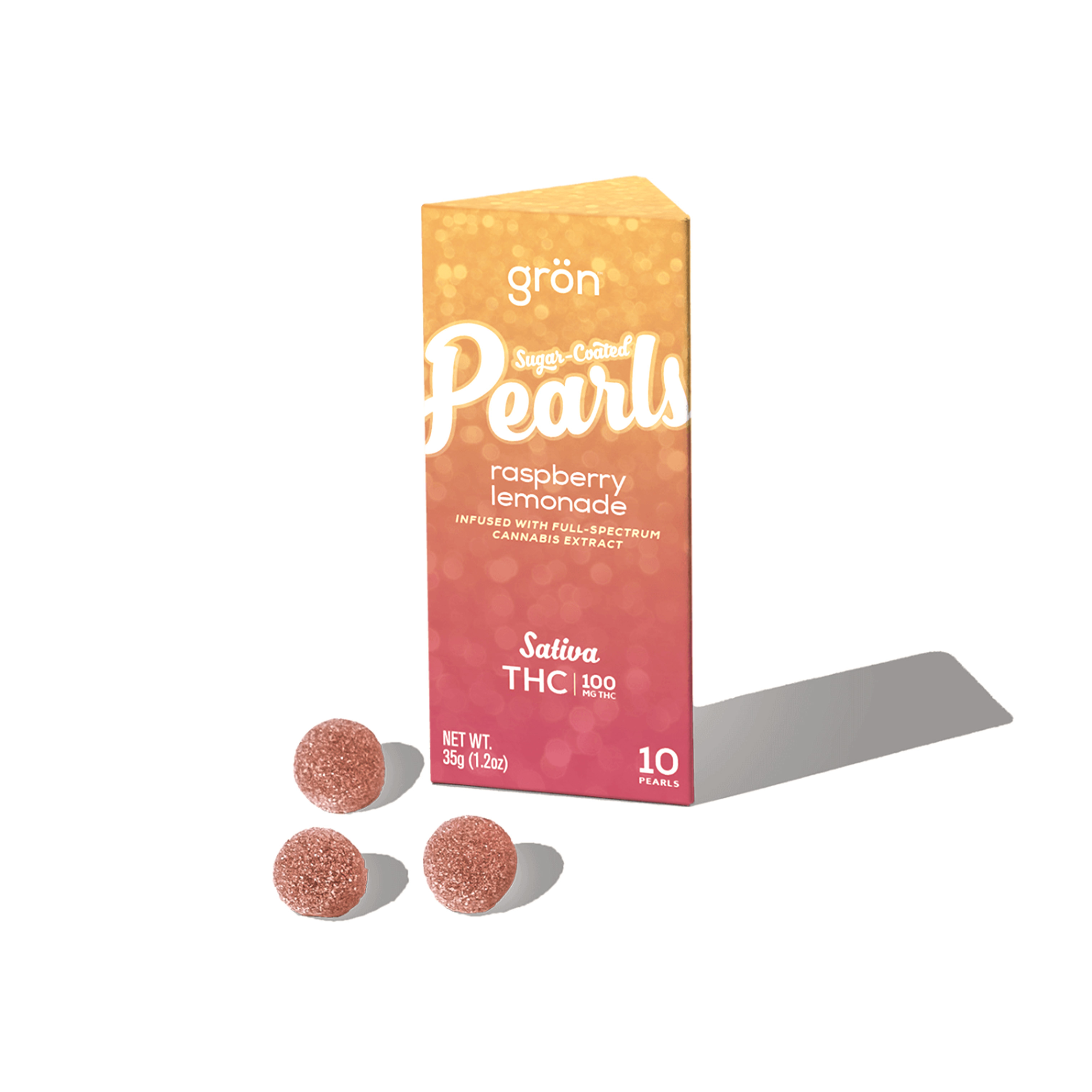Photograph of product: Gron - Raspberry Lemonade Pearls 100mg - 1.2oz