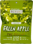 Photograph of product: Green Apple Vegan Jellies 200mg (10pk) (H)