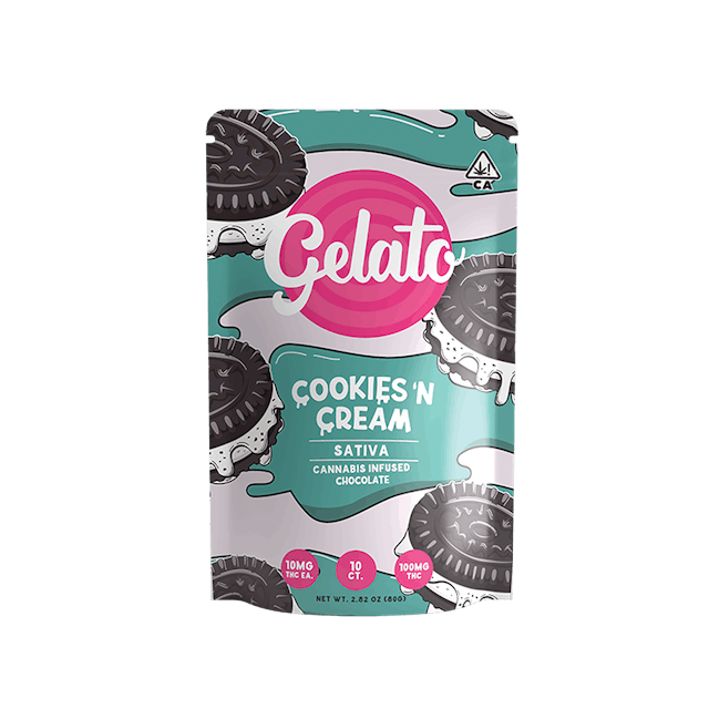 Photograph of product: Cookies N’ Cream | 100mg Chocolate Bar - 