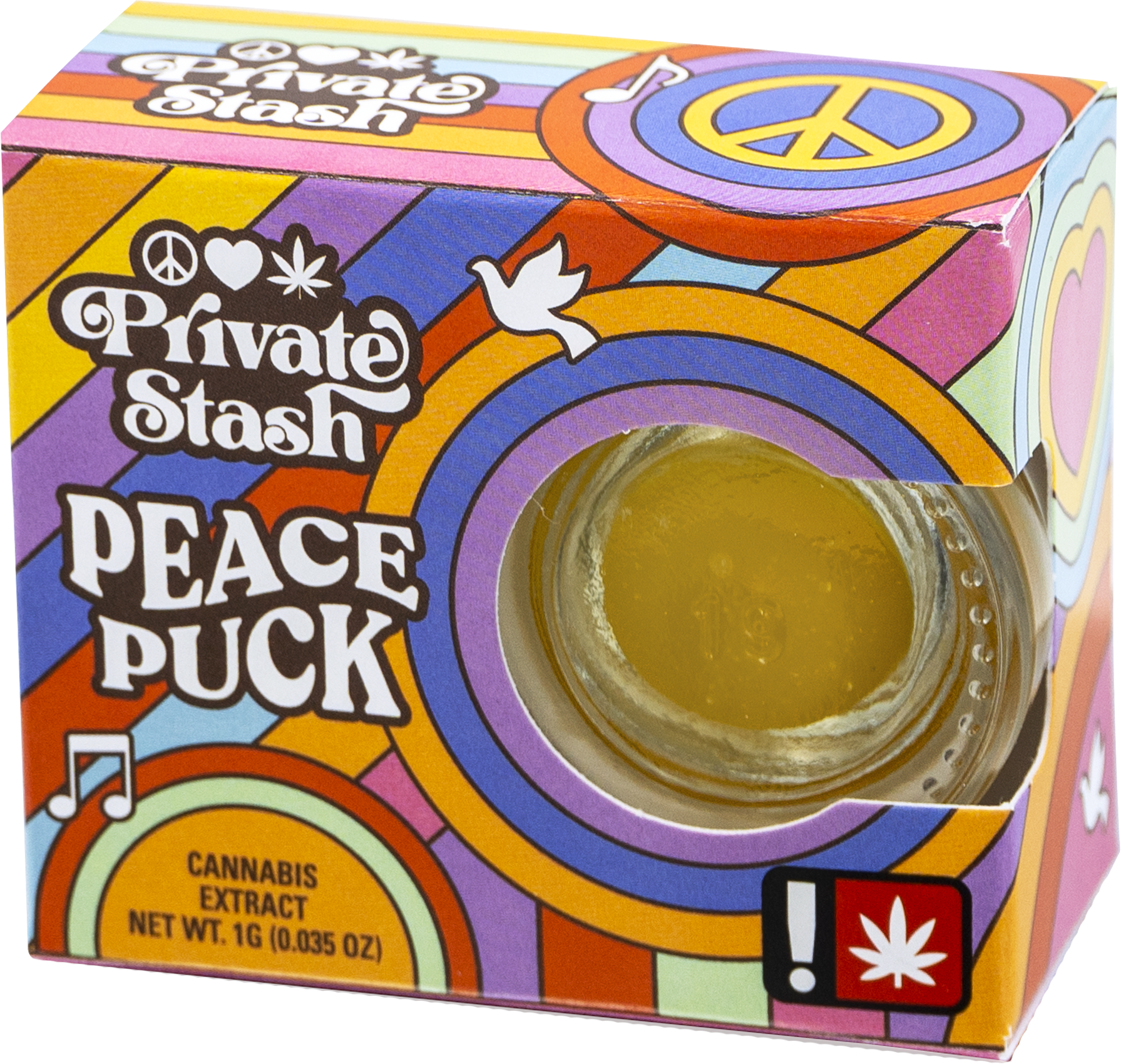 Photograph of product: Private Stash Peace Puck | CALI FIBER Cured Resin
