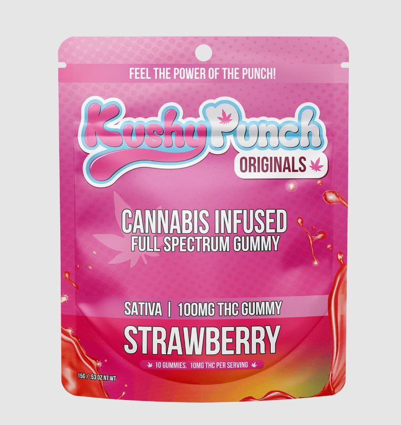 Photograph of product: Oui'd STRAWBERRY 100MG - KUSHY PUNCH