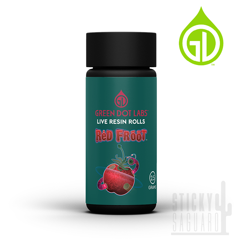 Photograph of product: Green Dot Labs Infused Pre-Roll Red Froot 5 Pk (H) 2.5g