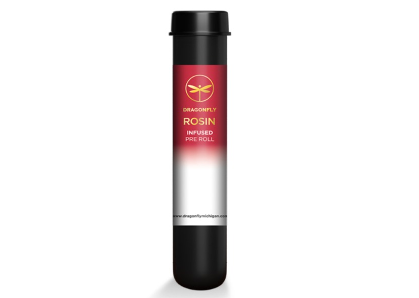 Photograph of product: Dragonfly: Thin Mintz 1.25G au chocolat Rosin Infused PreRoll