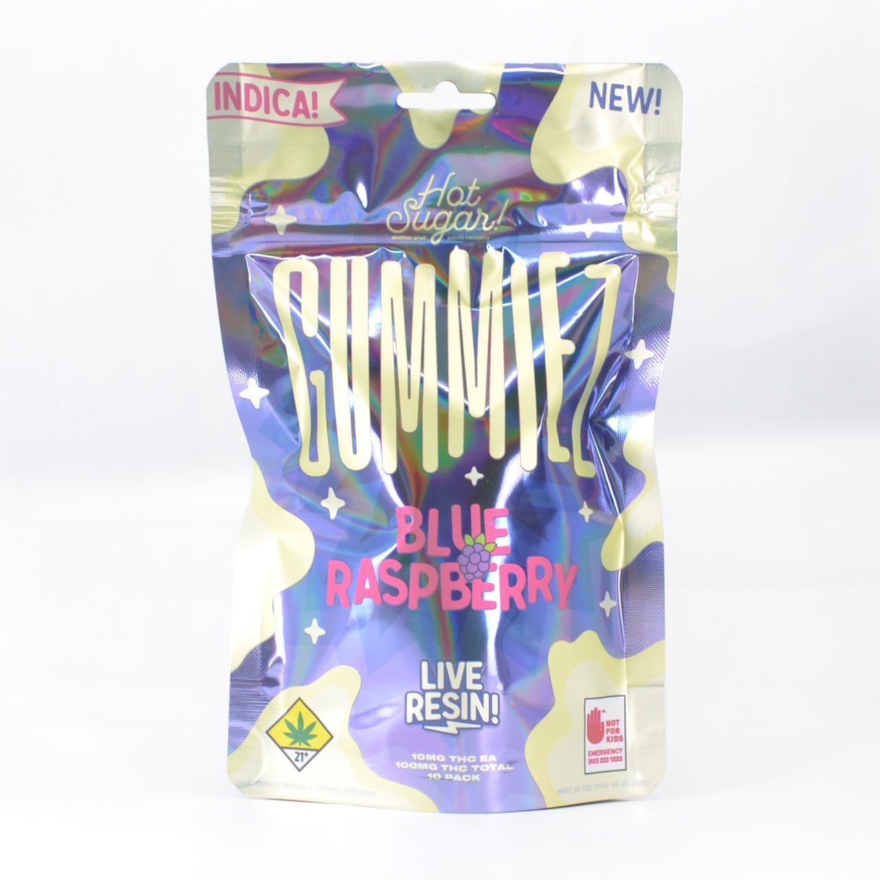 Photograph of product: Blue Raspberry Live Resin Gummiez Oui'd | 10pk