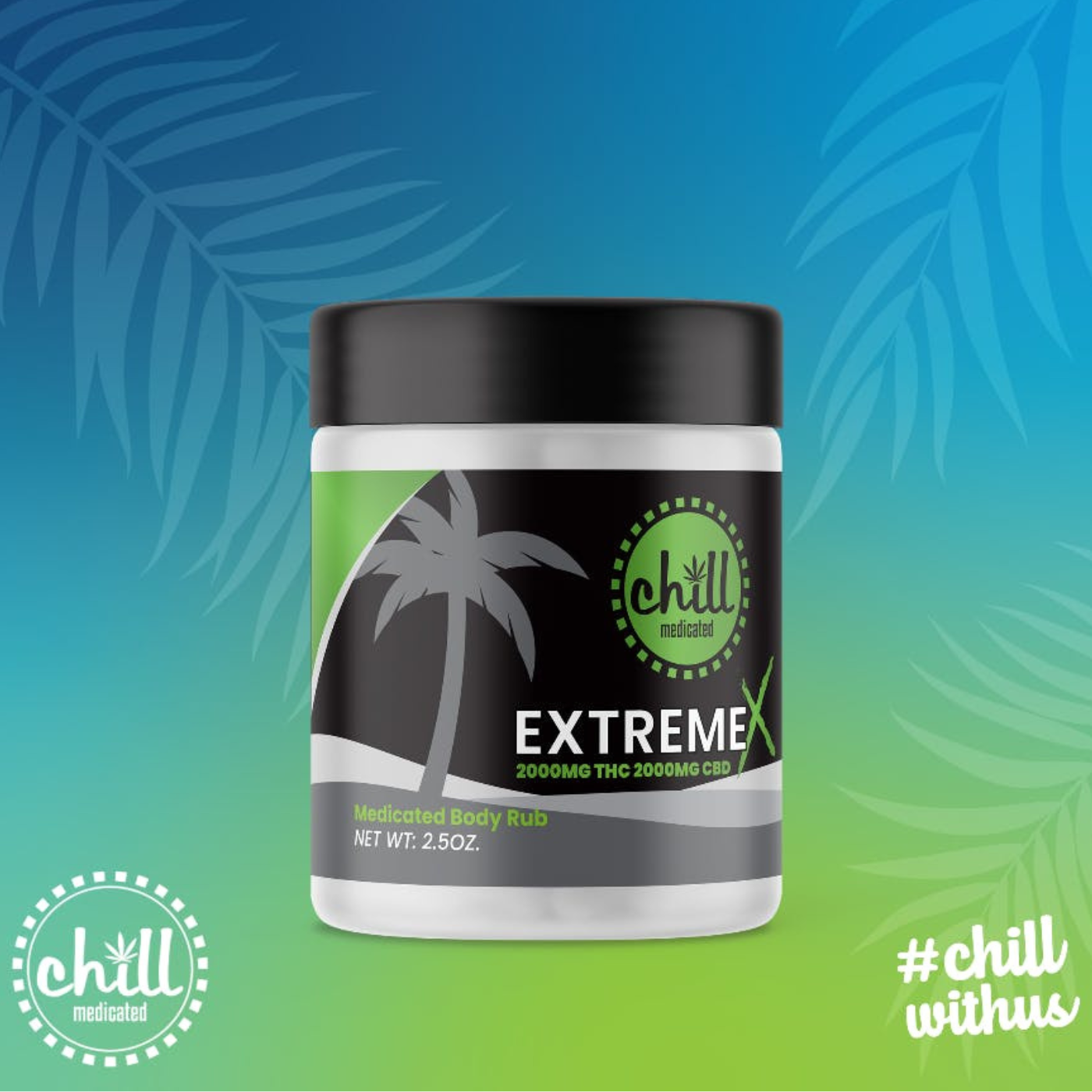 Photograph of product: Chill Medicated - Extreme 1:1 TH-oui/CBD Lotion Squeeze 2000mg