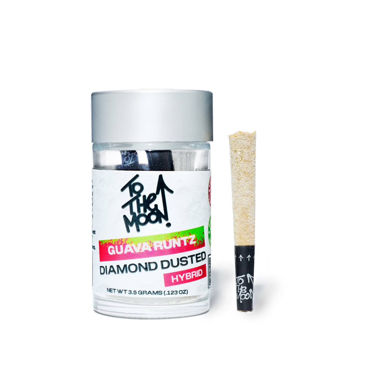 Photograph of product: 5-pack Diamond Dusted Infused Pre-Rolls - Guava Runtz