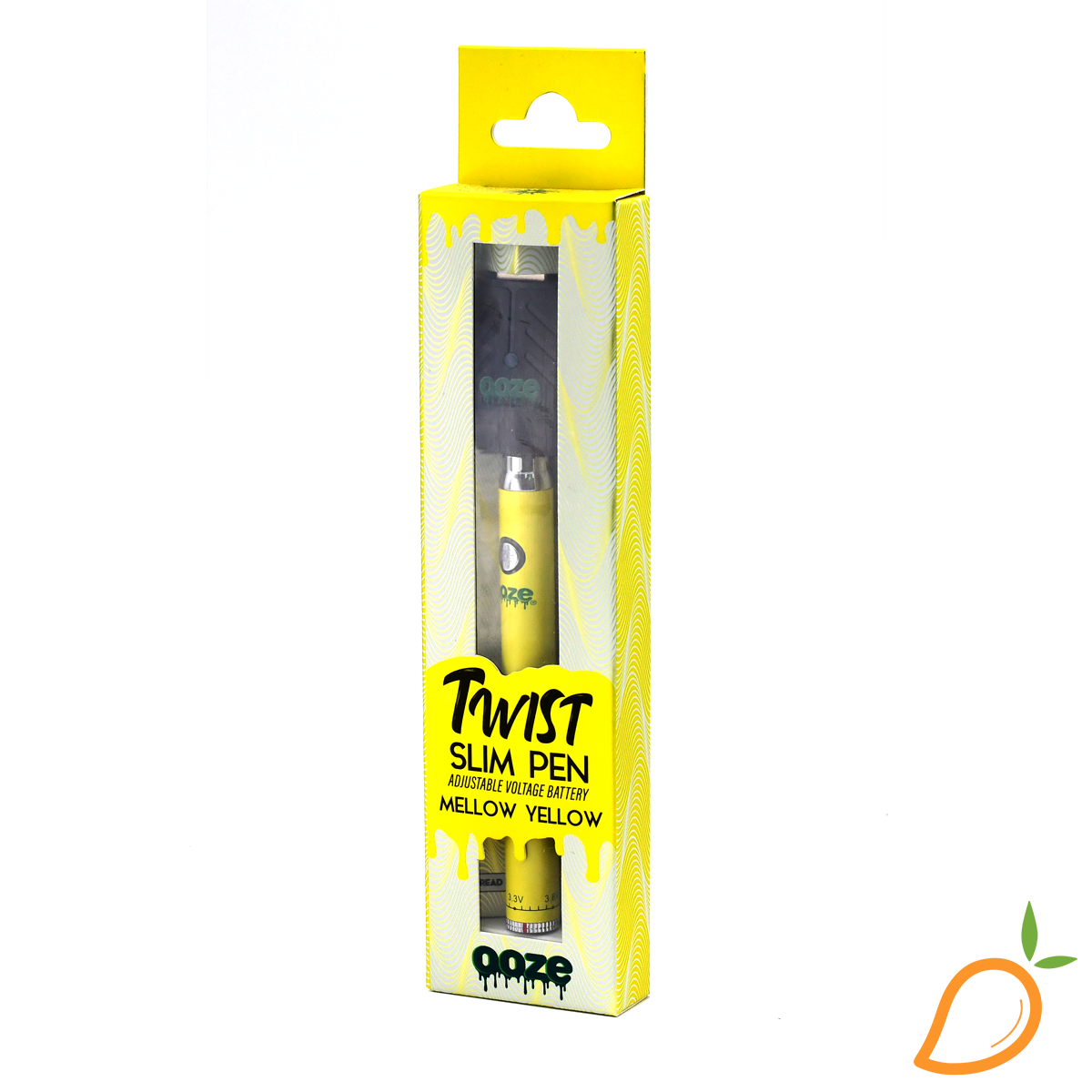 Photograph of product: $15.99 Ooze Adjustable Slim Yellow Battery