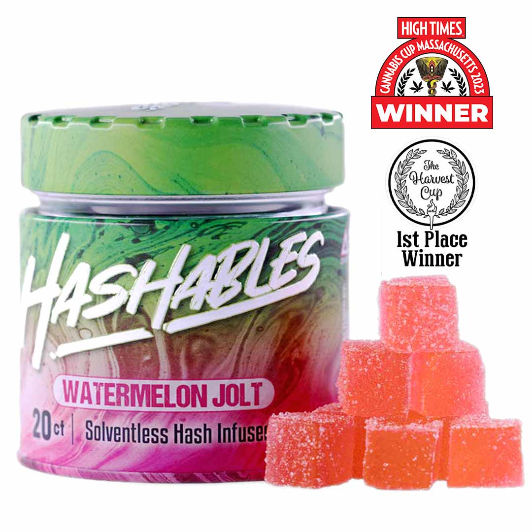 Photograph of Product: Hashables | Watermelon Jolt | Gummies | 5mg 20pk