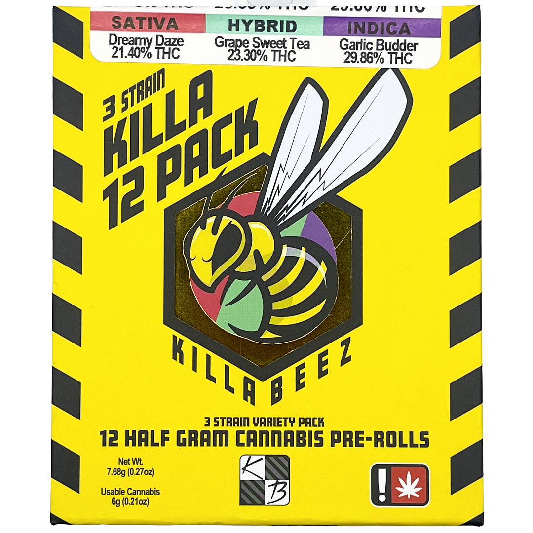 Photograph of product: Killa- Dreamy Daze/Grape Sweet Tea/Garlic Budder (.5G) 12PK