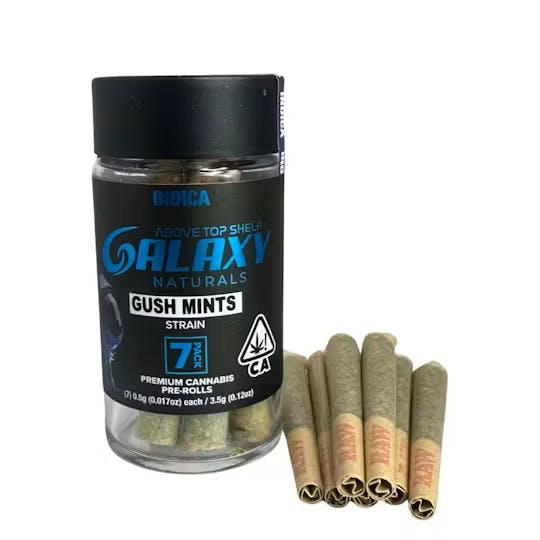 Photograph of product: Gush Mints - Naturals Pre-Roll Pack - 7 Pack