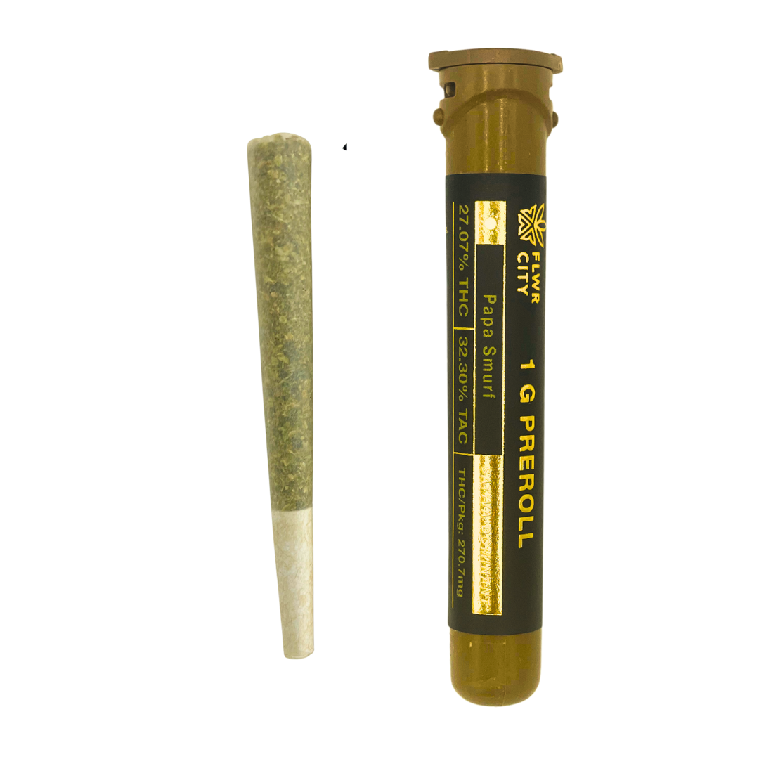 Photograph of product: Flwr City- Papa Smurf Preroll