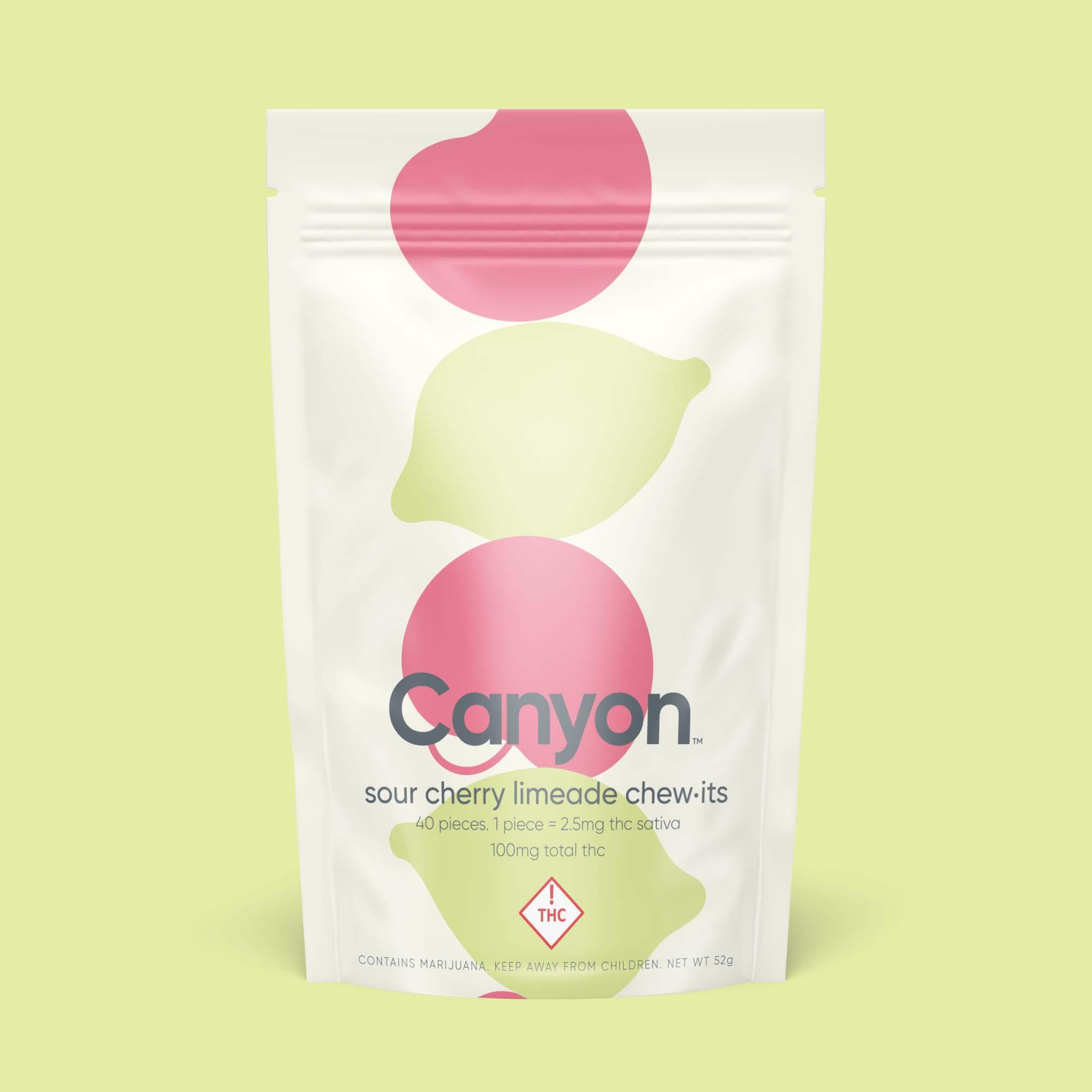 Photograph of product: Canyon - Chew It - Sour Cherry Limeade (S) (2.5mg/pc)