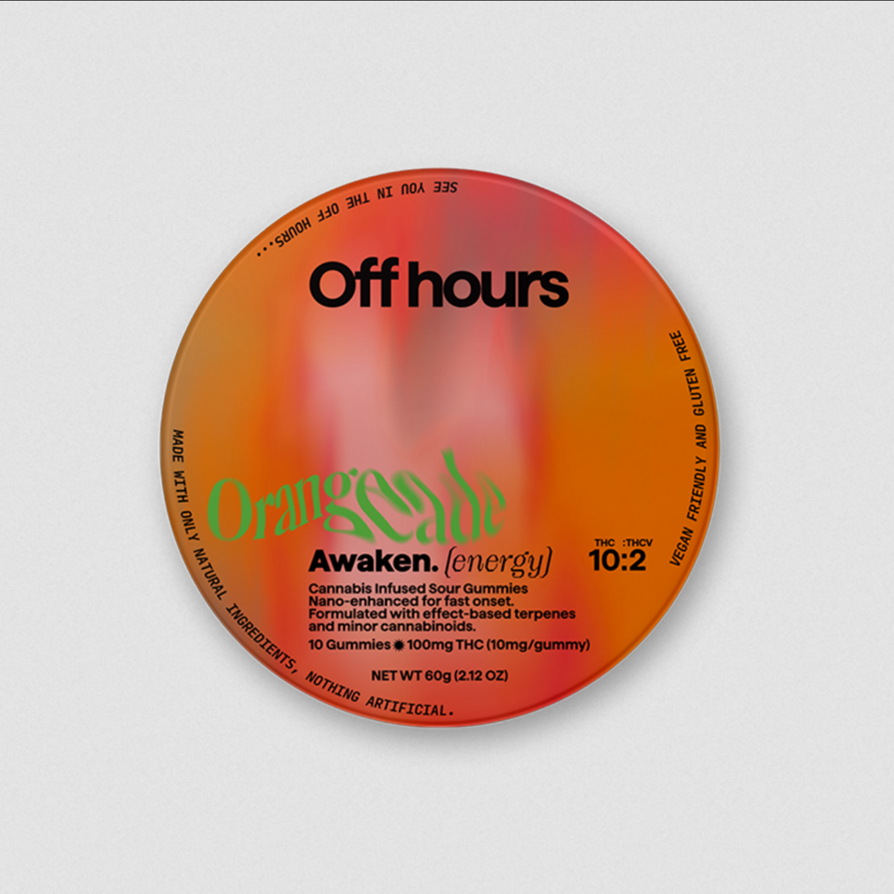 Photograph of product: Off Hours | Awaken - Orangeade | 100mg 10pk Gummies
