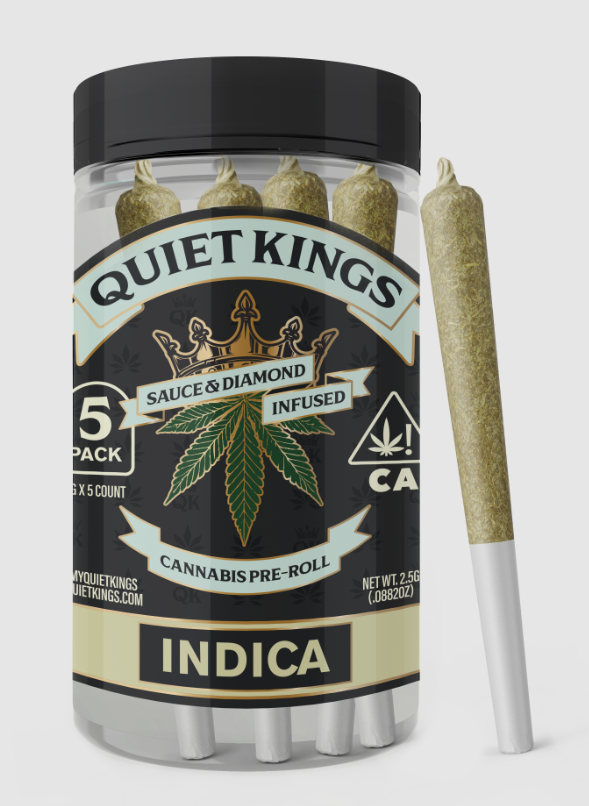 Photograph of product: Quiet Kings | Purple Apple Fritter | Sauce & Diamond Infused | 5pk