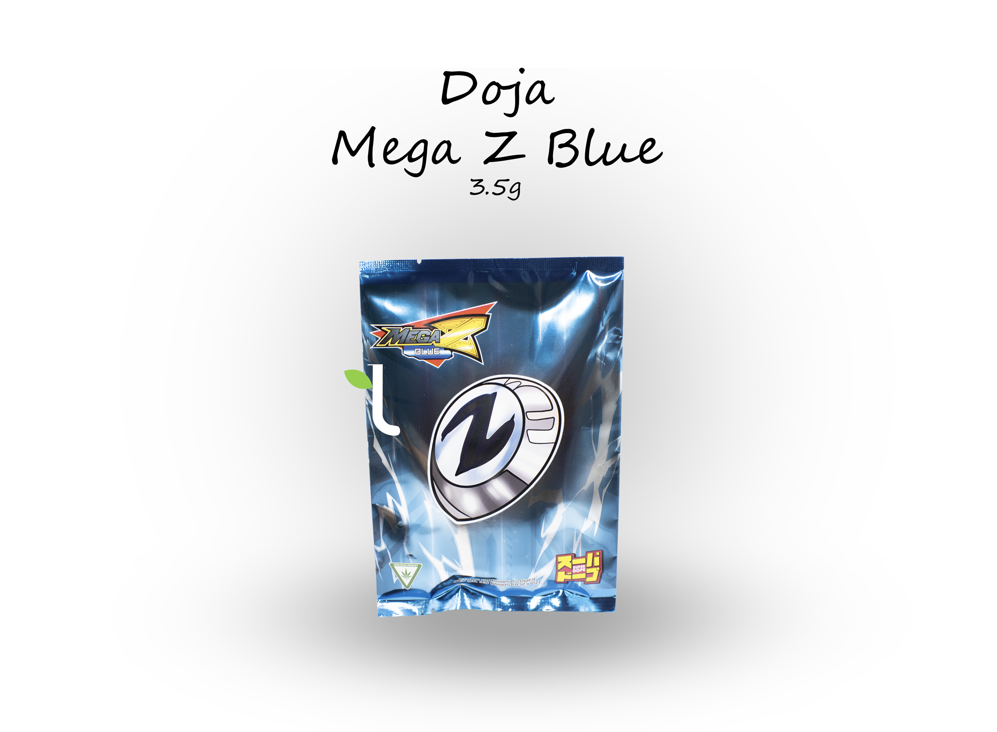 Photograph of product: Super Dope - Mega Z Blue Prepackaged 1/8th (3.5g)