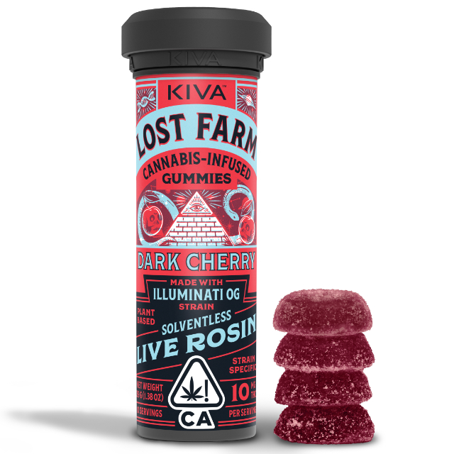 Photograph of product: LOST FARM GUMMIES DARK CHERRY - LIVE ROSIN
