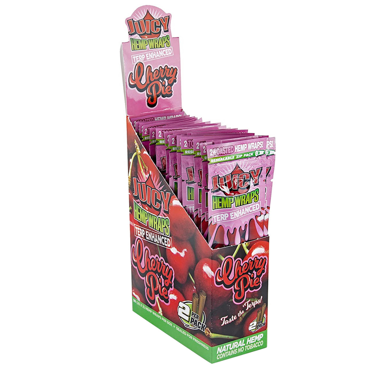 Photograph of product: Juicy J | Terp Enhanced Wrap | Cherry Pie | 2pk